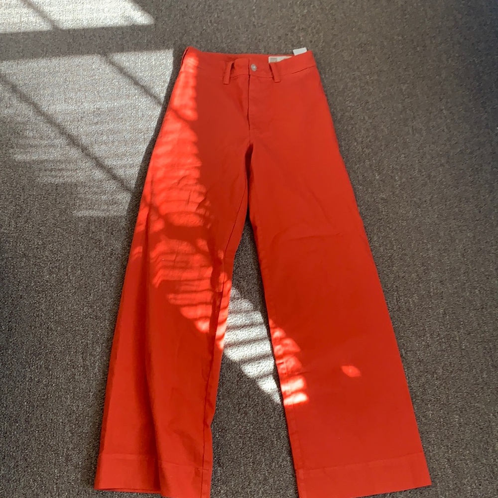 GAP Wide-Leg High Rise Grenadine Orange size 00